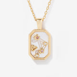 Birthstone Zodiac Necklace - Libra