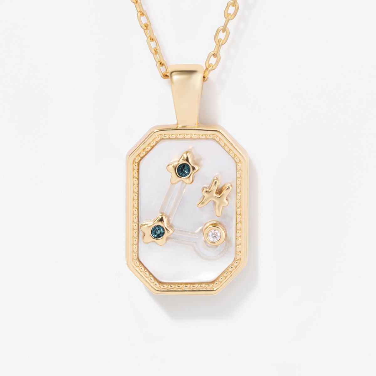 Birthstone Zodiac Necklace - Pisces