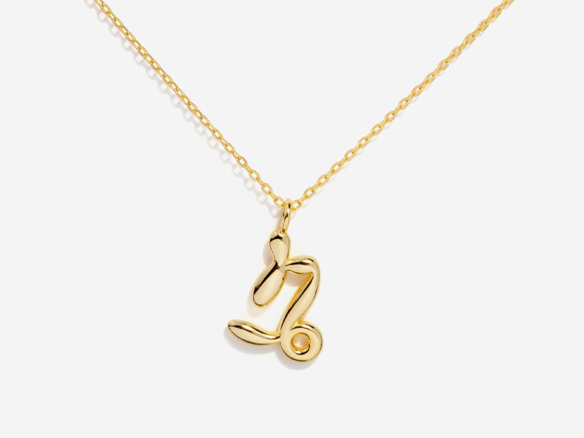 Capricorn Zodiac 14K Gold Plated Necklace | Little Sky Stone