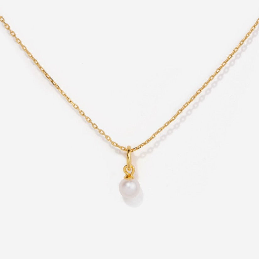 Buy Single Pearl Necklace, Simple Pearl Necklace, Pearl Necklace, Small  Pearl Necklace, Real Pearl Necklace, June Birthstone Jewelry Online in  India - Etsy