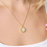 Clover Mother of Pearl Charm Necklace