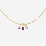 Personalized Three Birthstone Necklace