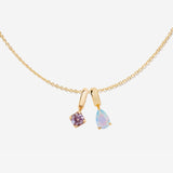 Personalized Two Birthstone Necklace