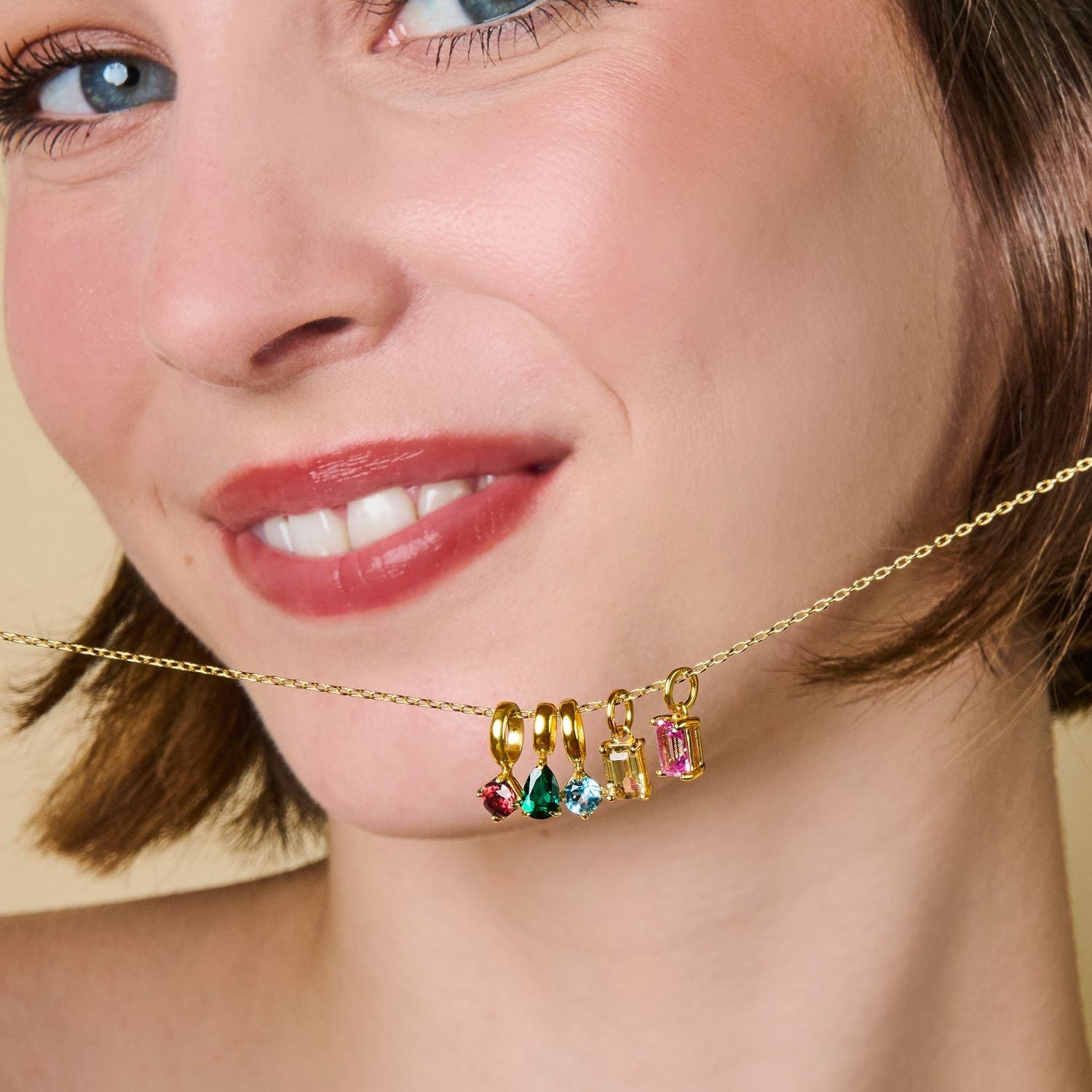 Personalized Family Birthstone Necklace