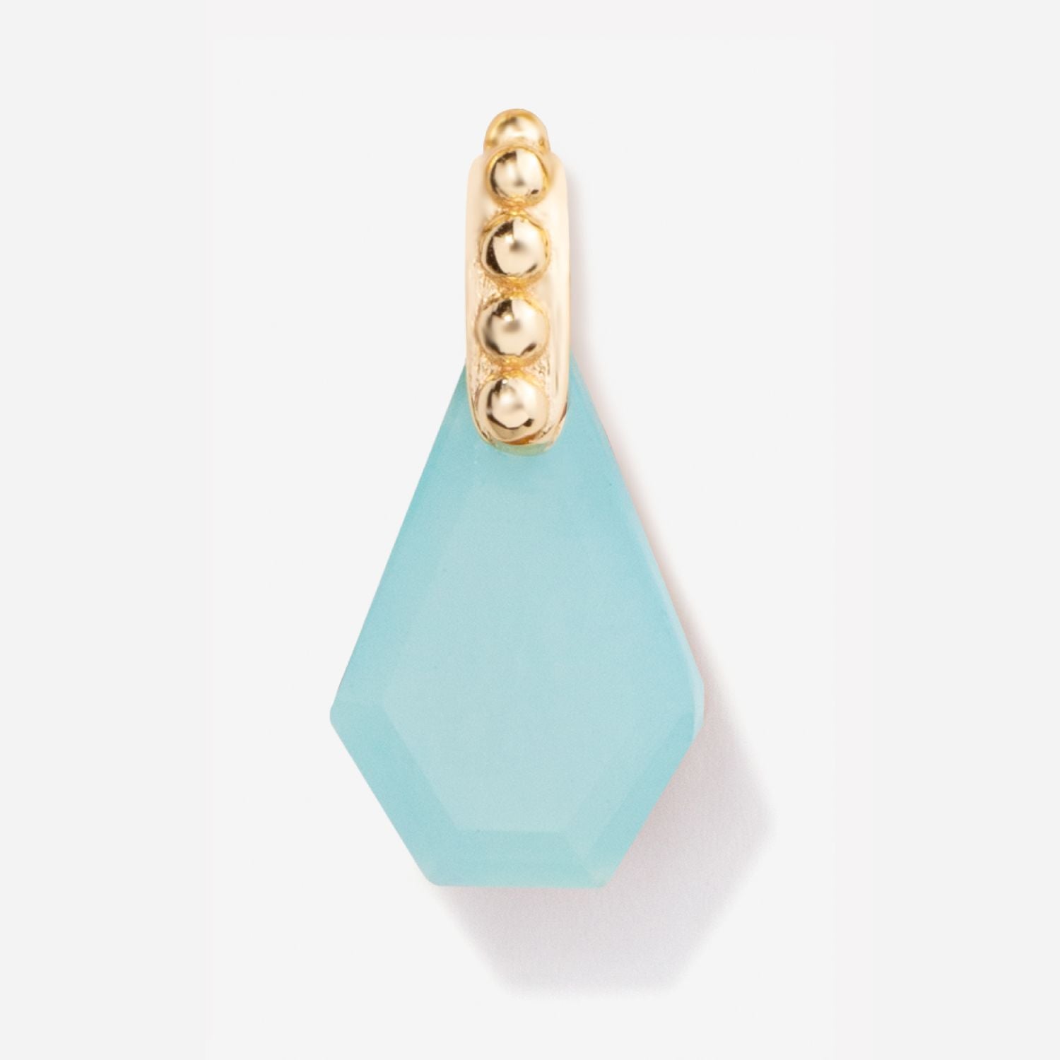 Energy Gemstone Blue Topaz Charm