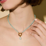 Energy Gemstone Blue Topaz Charm