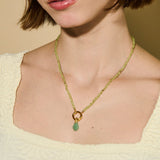 Energy Gemstone Green Jade Charm