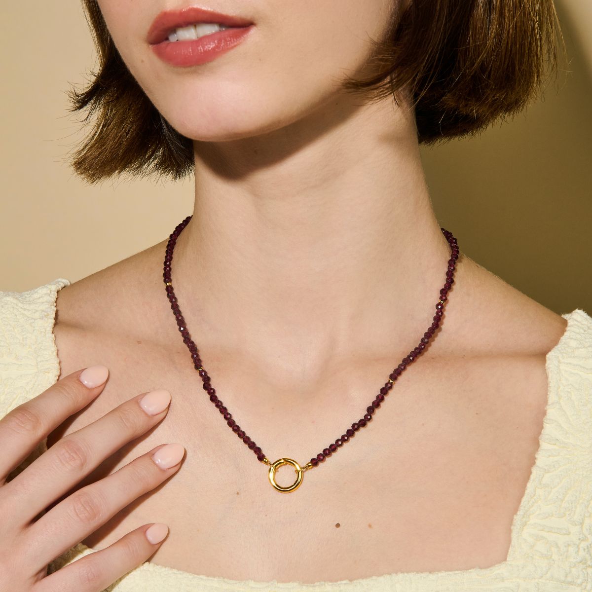 Energy Gemstone Necklace - Garnet