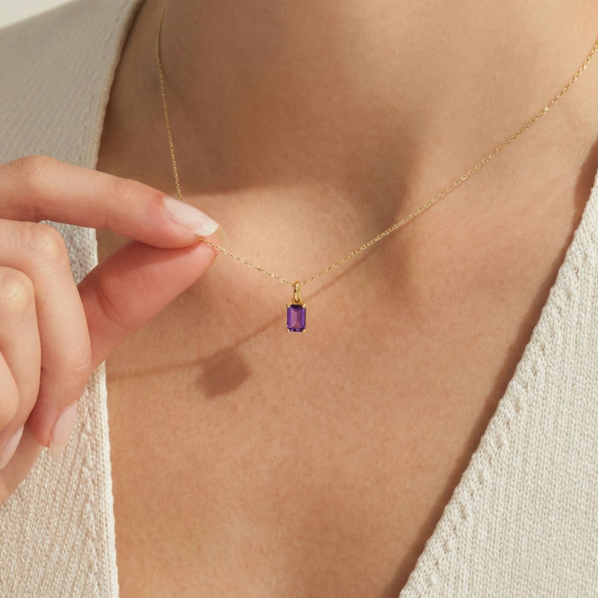 February Birthstone Amethyst Necklace