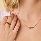 Four Birthstone Personalized Necklace