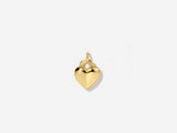 Puffed Heart 14K Gold Plated Pendant | Little Sky Stone