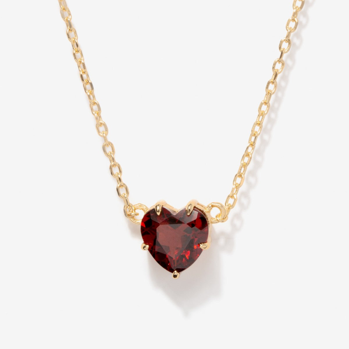 Heart Garnet Pendant Necklace - Libi