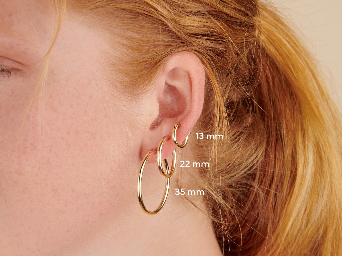 13mm Gold Filled Hoop Earrings | Little Sky Stone