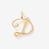 Cursive Initial Letter Charm - D