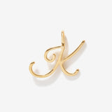 Cursive Initial Letter Charm - K