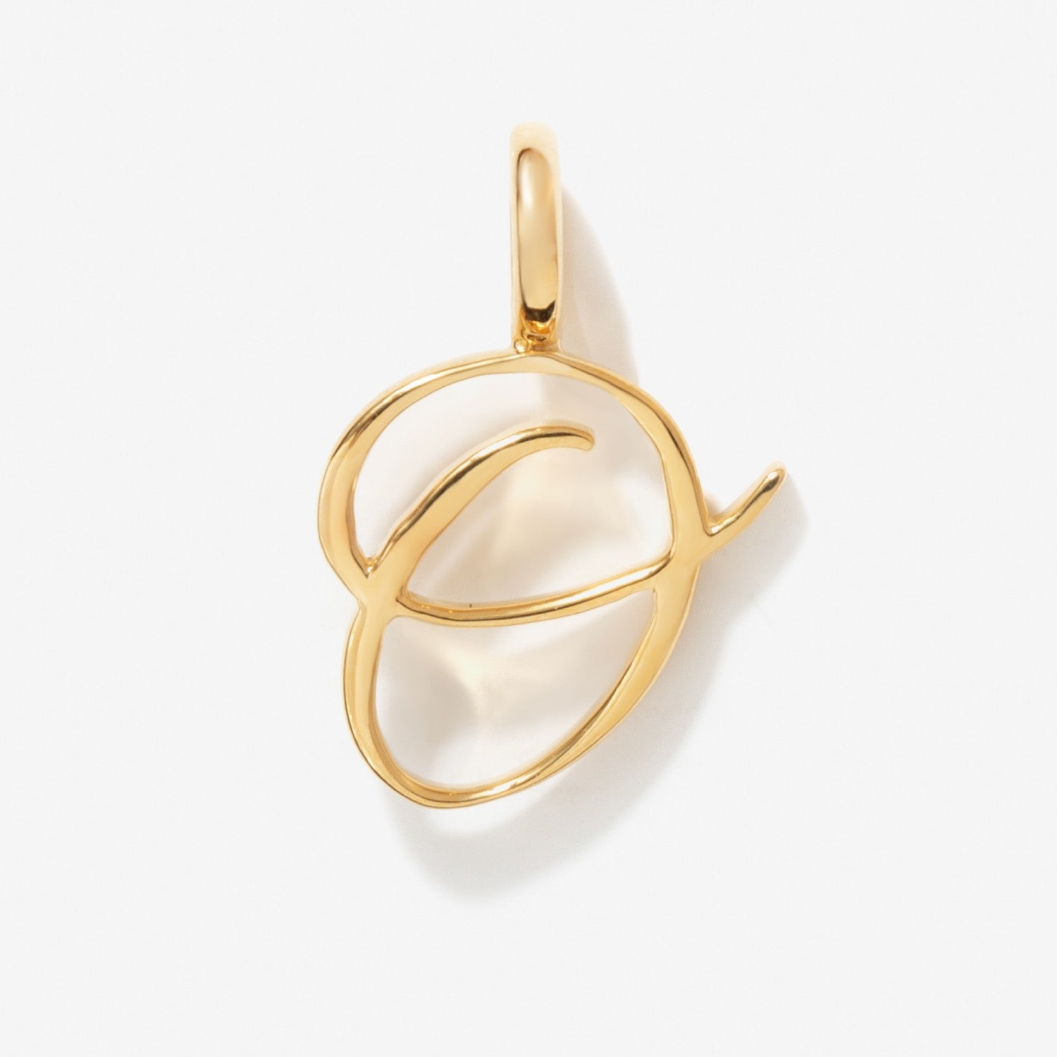 Cursive Initial Letter Charm - O