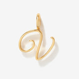 Cursive Initial Letter Charm - V