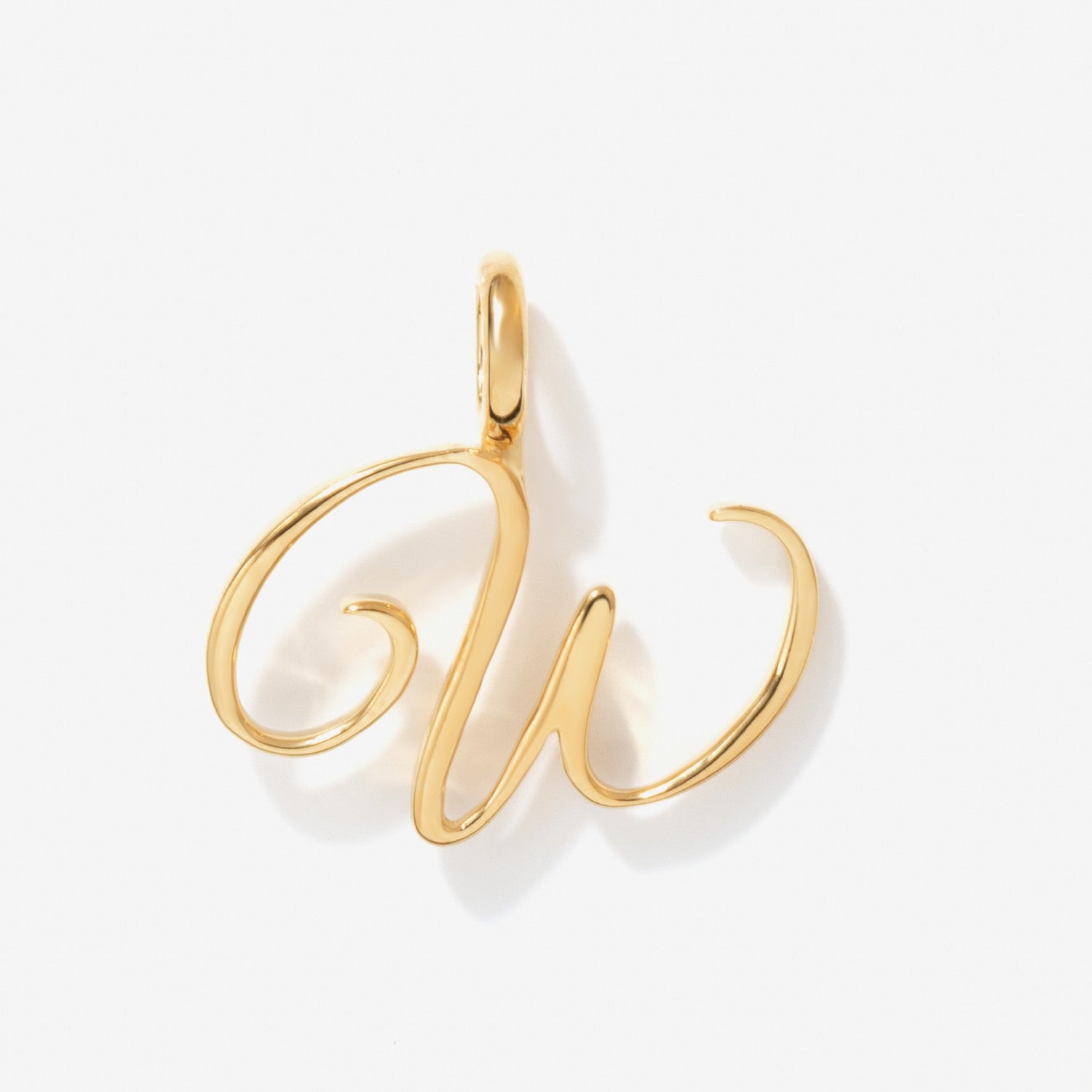 Cursive Initial Letter Charm - W