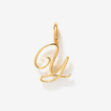 Cursive Initial Letter Charm - Y