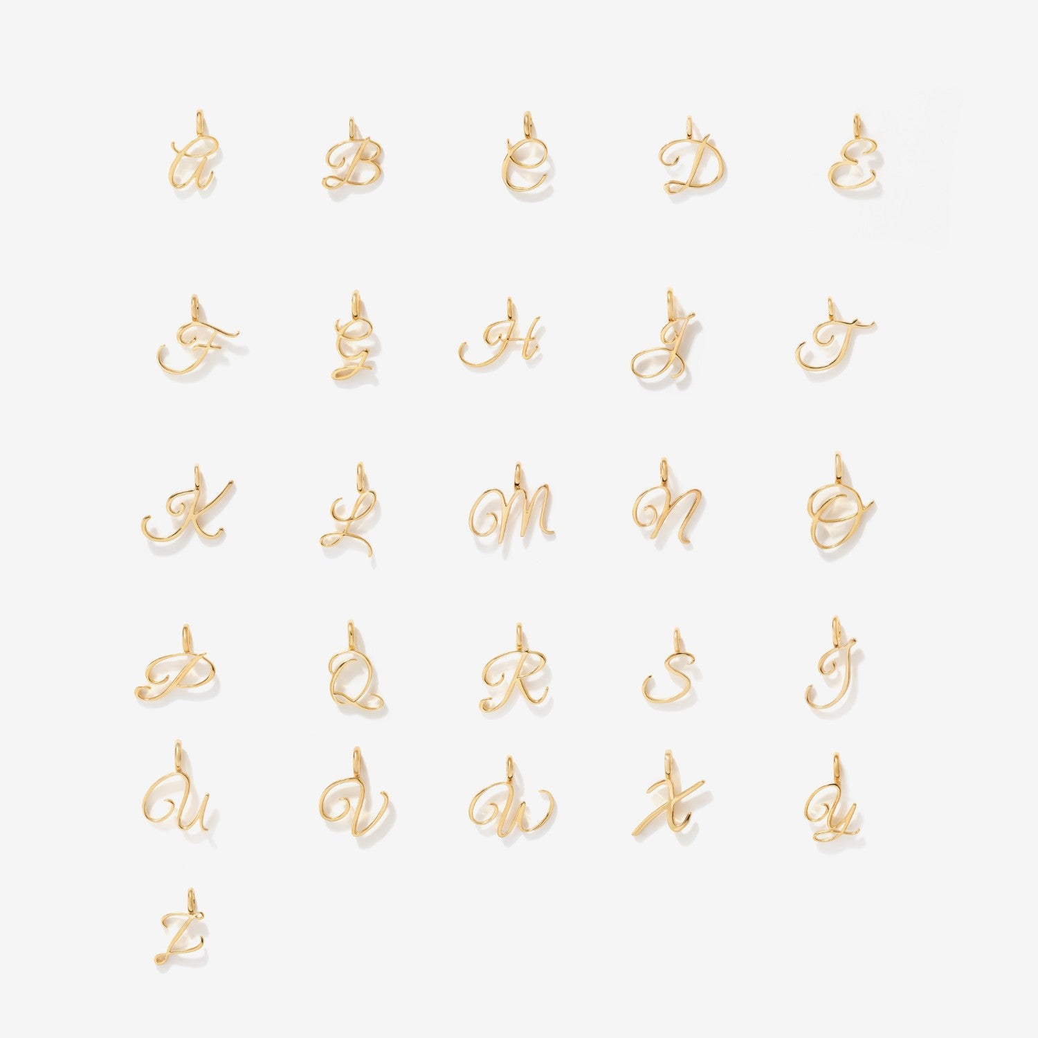 Cursive Initial Letter Charms