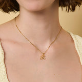 Cursive Initial Necklace on Sphere Chain