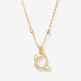 Cursive Initial Necklace on Sphere Chain - Q