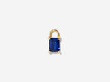 Lock Sapphire Baguette Charm | Little Sky Stone