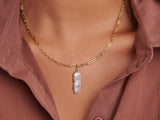 Rectangular Baroque Pearl Pendant Charm | Little Sky Stone