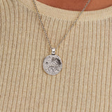 Water Lily July Birth Flower Silver Necklace