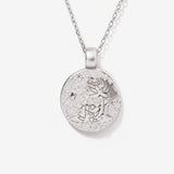Water Lily July Birth Flower Silver Necklace