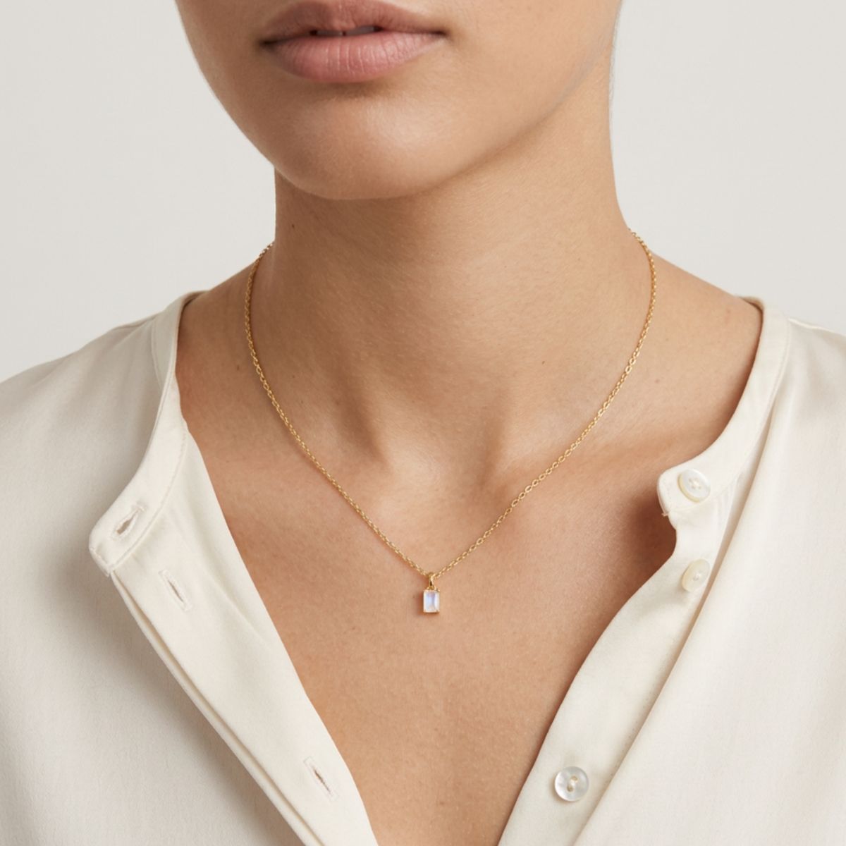 June Birthstone Moonstone Necklace