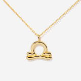 Libra Zodiac 14K Gold Plated Necklace | Little Sky Stone