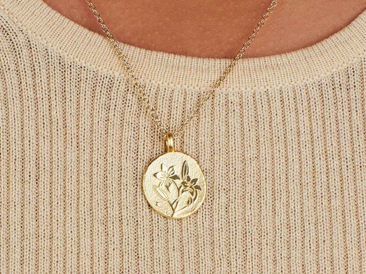 Lily May Birth Flower Necklace | Little Sky Stone
