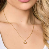 Lotus Opal Charm Necklace