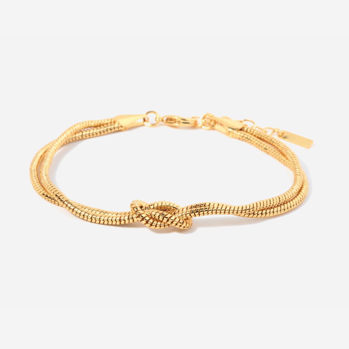 Love Knot Bracelet | Double Snake Chain – Little Sky Stone