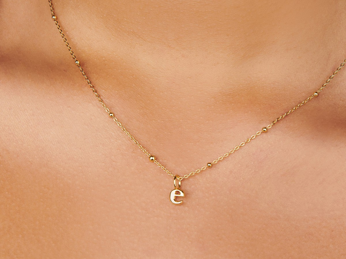 Tiny Lowercase Initial Gold Filled Necklace Little Sky Stone tiny-lowercase-initial-gold-filled-necklace-little-sky-stone