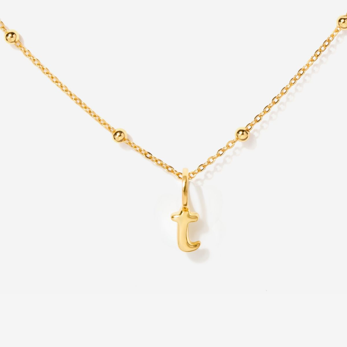 Lowercase Initial Design Tiny Lowercase Initial Gold Filled Necklace | Little Sky Stone