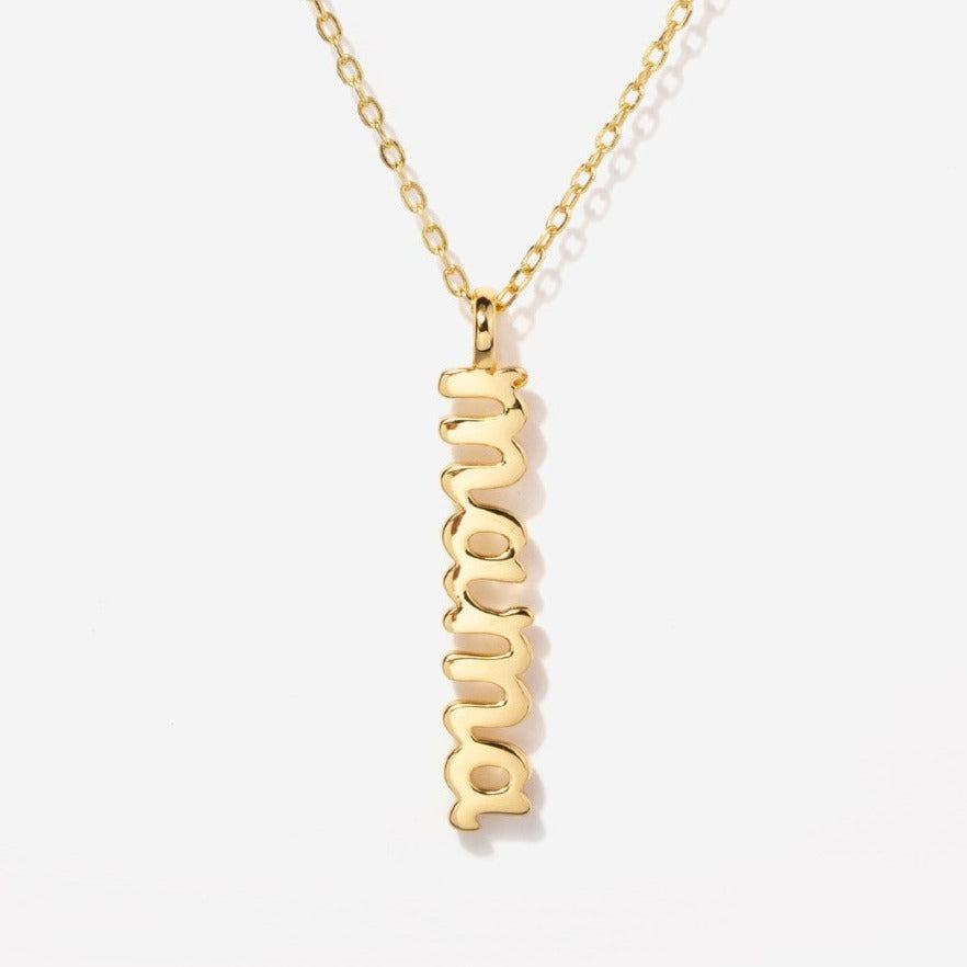 Mama Letter Script Custom Pendant Necklace | Little Sky Stone