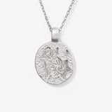Daffodil March Birth Flower Silver Necklace