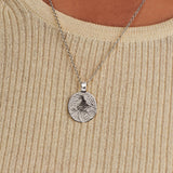 Lily of the Valley May Birth Flower Silver Necklace