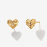 Mini Heart Stud Earrings - Isla