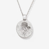 Chrysanthemum November Birth Flower Silver Necklace