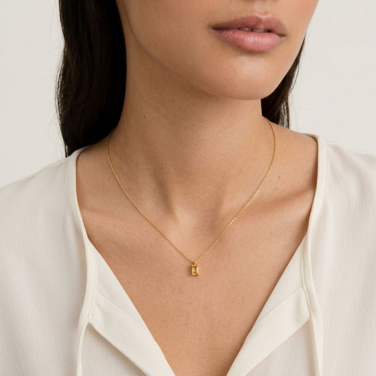 November Birthstone Citrine Necklace