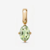 Oval August Peridot Charm