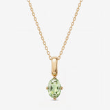 Oval August Birthstone Peridot Necklace