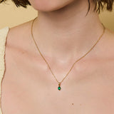 Oval Birthstone Necklace