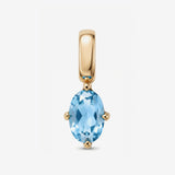 Oval December Blue Topaz Charm