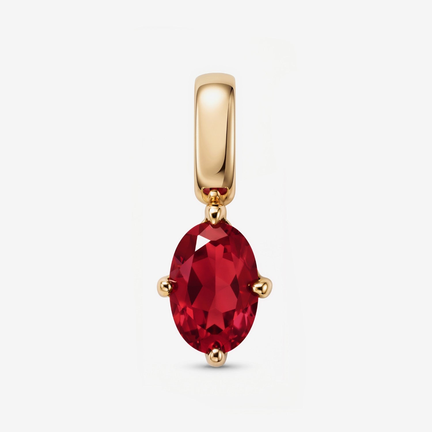 Oval July Ruby Charm