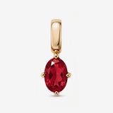 Oval July Ruby Charm