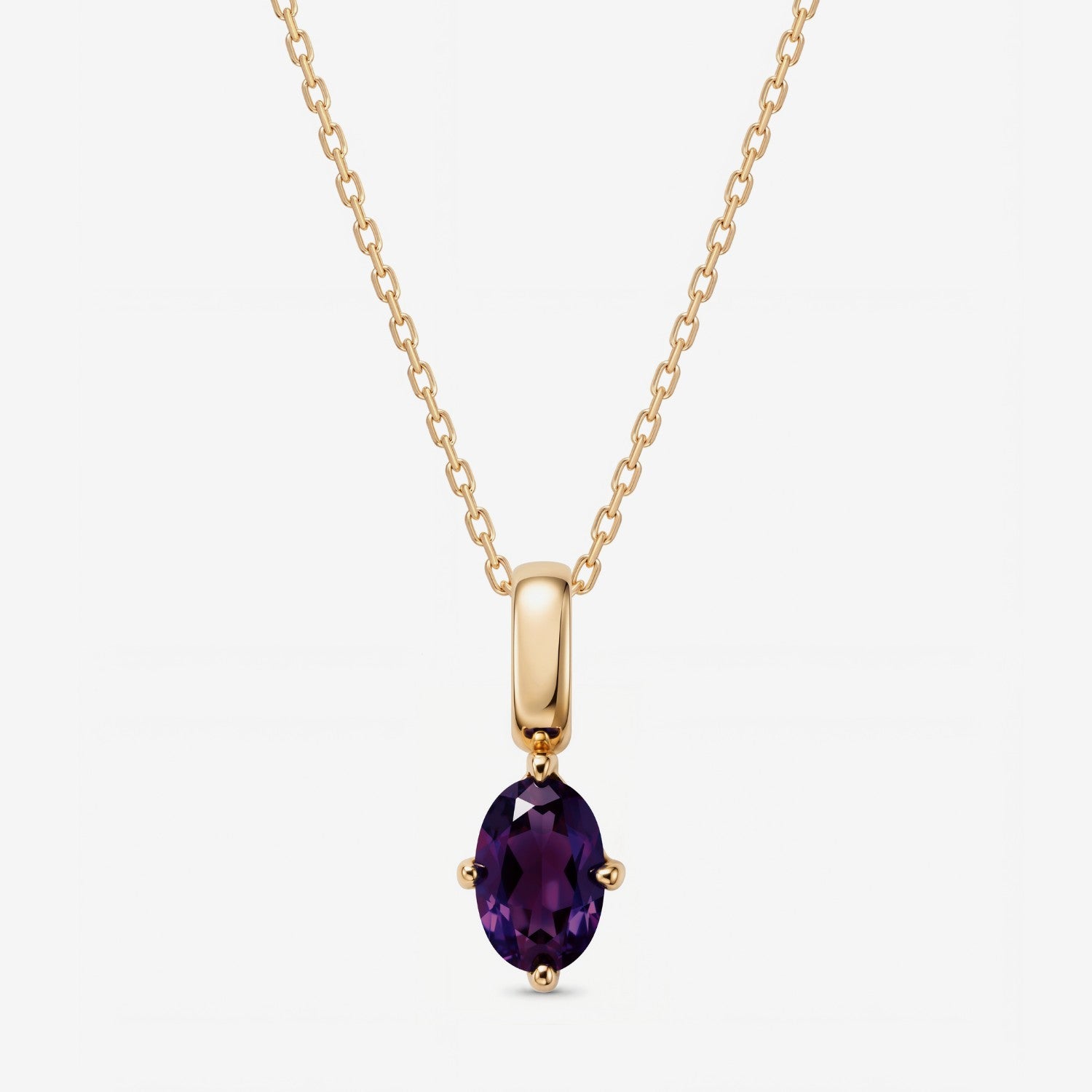 Oval June Birthstone Alexandrite Necklace